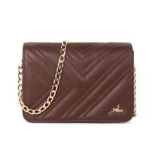 Yelloe Brown PU Leather Sling Bag for Women