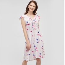 Mystere Paris Pretty Floral Ruched Nightdress - Multi-Color