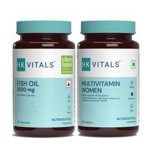 HealthKart Hk Vitals Fish Oil With Omega 3 And Multivitamin For Women (Combo Pack)