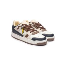 ZAYDN Ashton Navy Blue Cream Mens Casual Sneakers