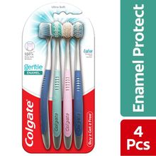 Colgate Gentle Enamel Ultra Soft Toothbrush, 4 Pcs (Buy2 Get 2), Soft Bristles for Enamel Care