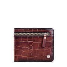 Eske Oisin Men's Two Fold Wallet Tan Hand-Stitched Croco