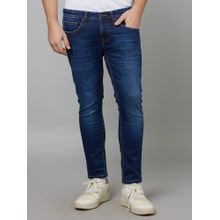 CELIO Blue Cotton Ankle Length Denim Jeans