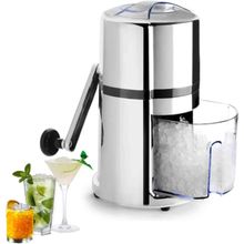 Montavo by FNS Ice Crusher Manual Machine with Stylish Mirrored Finish Includes a Scoop and Ice Tray