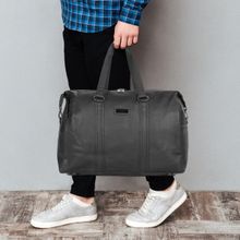 Kenneth Cole 30L PU Duffle Bag for Travel and Gym With Spacious Unisex Handbag - Black