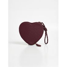 Accessorize London Women Maroon Heart Wristlet Pouch