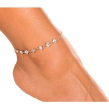 OOMPH Jewellery Gold Tone Crystal Delicate Fashion Anklet For Women & Girls