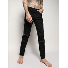Campus Sutra Mens Zip Detail Slim Fit Denim Jeans