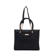 Pierre Cardin Women PU Leather Tote Bag For Mobile and Coin Compartment Inside- Black