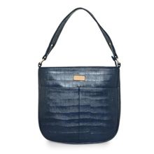 Pierre Cardin Women PU Leather Shoulder Bag for Multipurpose Spacious- Navy