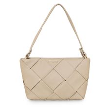 Pierre Cardin Women PU Leather Stylish Shoulder Handbag- Beige