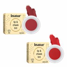 Inatur Lip & Cheek Tint Rose Berry and Peony Pink