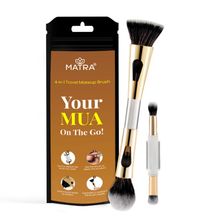 Matra 4 in 1 Travel Makeup Brush Cosmetic Brush Set for Powder, Foundation & Eyeshadow Blending