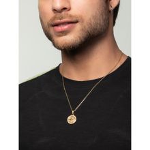 White Lies Men's Compass Gold Necklace