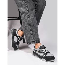 The White Pole Women's Grey Casual Sneakers