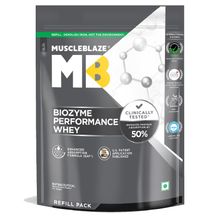 MuscleBlaze Biozyme Performance Whey Protein - Rich Chocolate - Refill Pack