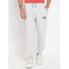 Guess Men Grey Solid Mid Rise Ankle Length Joggers Style Trackpant