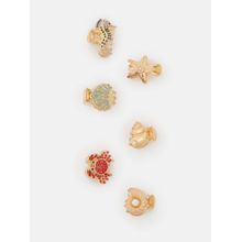 Accessorize London Multi-Color Mini Under The Sea Hair Clutchers (Pack of 6)