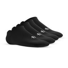 TalkingSox Unisex Black Bamboo Low Cut No Slip Socks (Pack of 4)