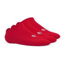 TalkingSox Unisex Red Bamboo Loafer No Show Socks Low Cut Socks (Pack of 3)