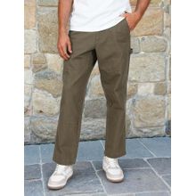 Wrangler Men Green Mid Rise Straight Fit Trouser