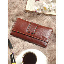Teakwood Women Brown Solid Two Fold Leather Wallet