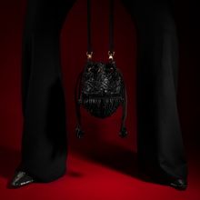 AOMIDORI SHIMAI Starship Potli Bag for Women Black