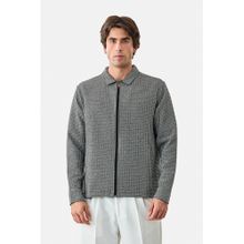 Snitch Black Printed Full Sleeves Relaxed Casual Overshirt for Men