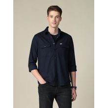 U.S. Polo Assn. Denim Co. Men's Textured Twill Shacket - Navy Blue
