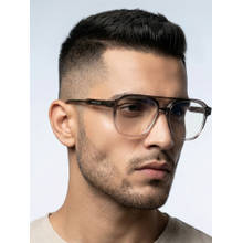 ROYAL SON Plastic Grey Lens Square Blue Light Eyeglass Frames for Unisex-Sf-Rs9090-C2 (50)
