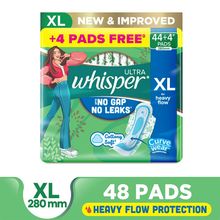 Whisper Ultra Upto No Gap No Leaks Sanitary Xl Pads For Heavy Flow Protection