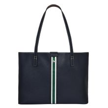 Accessorize London Womens Faux Leather Navy Cambridge Tote