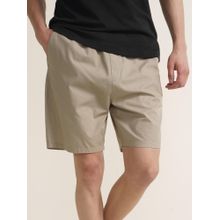 DaMENSCH Mens Beige Pure Cotton Ultra Light Lounge Shorts