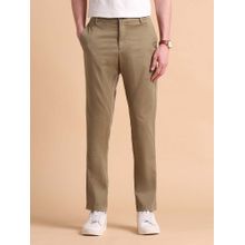 U.S. POLO ASSN. Men Khaki Super Slim Fit Satin Chinos