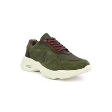Alberto Torresi Solid Deep Sea Olive Casual Shoes