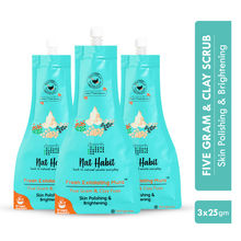 Nat Habit Five Gram & Clay Mura, Face Scrub for Skin Polishing & Brightening with Pulses & Protein