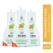 Nat Habit Neem Marigold Laung Exfoliating Mura, Ayurveda Face Cleansing Scrub for Acne, Oily Skin