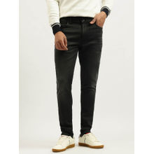 United Colors of Benetton Black Solid Slim Tapered Fit Jeans