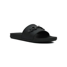 Aldo Men Black Single Strap Sliders