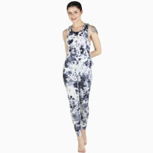 MuscleTorque Gym/Yoga High Waist Tie & Dye Tight With Breathable Mesh On T-Shirt - Black