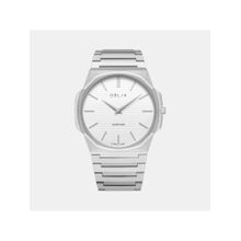 Oblik Silver Stainless Steel Analog Watch (Blade-Silver) (M)