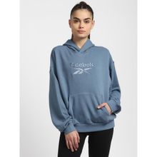 Reebok Classics Cl F Big Logo Ft Hoodie Blue Casual Sweatshirts