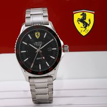 Scuderia Ferrari Pilota Evo GMT Black Round Dial MensWatch - 0830811