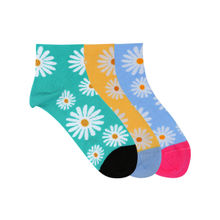 Mustang Dainty Dove Multicolour Printed Women Socks- Pack of 3 - Multi-Color (Free Size)