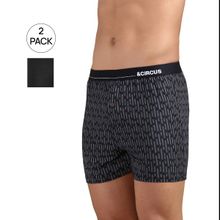 Tailor and Circus Men Boxers Multi-Color Mid Waist (Pack of 2)