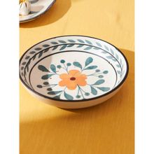 Chumbak Marigold Pasta Dish Handpainted