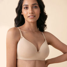 Nykd by Nykaa Breathe Cotton Padded Wireless T-shirt Bra 3/4th Coverage - Beige NYB002