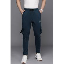 Allen Solly Men Solid Regular Fit Teal Track Pants