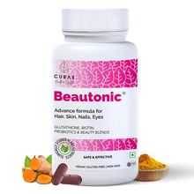 Curae Health Beautonic - Hair, Skin, Nails Vitamins With Biotin & Glutathione Vegan Tablets