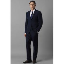 Louis Philippe Men Navy Slim Fit Stripe Formal Suit (Set of 2)
